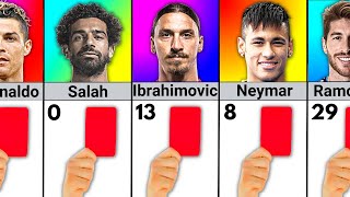 Number Of Red Cards Of Famous Football Players