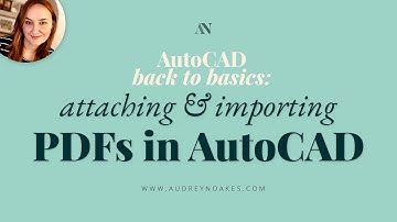 Attaching and Importing a PDF in AutoCAD - to create editable lines!