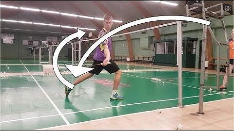 BADMINTON TRICKSHOT #4 - CROSS NET DROP FROM FOREHAND SIDE