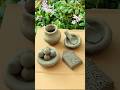 Mini clay kitchen set Making  #miniature#creativeclayideas#clay #kitchenset#claypot #diy #shortvideo