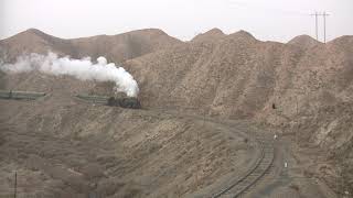 上游形牽引SL列車～甘粛省・白銀礦務局専用線(SY steam train, Baiyin, Gansu)