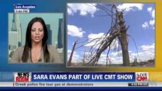 Sara Evans interview May 11, 2011 for tornado & storm victims, benefit CMT concert