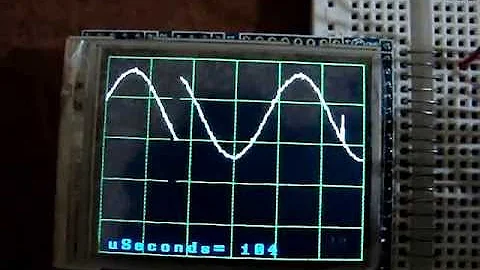 Arduino 320x240 LCD 3 Million samples per second external Analog to Digital scope