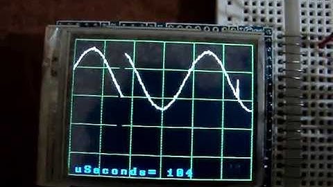 Arduino 320x240 LCD 3 Million samples per second external Analog to Digital scope