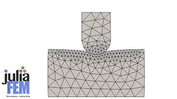 Contact mechanics - 2d finite sliding