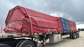 🇺🇸🇨🇦WINNIPEG TO USA LUMBER LOAD TARP LOAD WPG/MP USA S1 Ep1