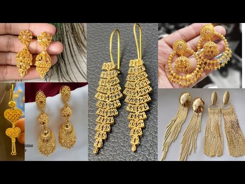 Pinterest | Gold earrings models, Gold bridal earrings, Gold necklace  designs