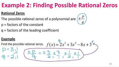 Precalc 2.5 Zeros of Polynomials