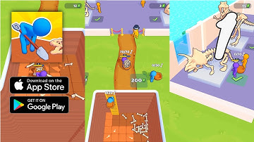 Archaelogist - Dig Dinos Gameplay Walkthrough Part 1 (Android, IOS)