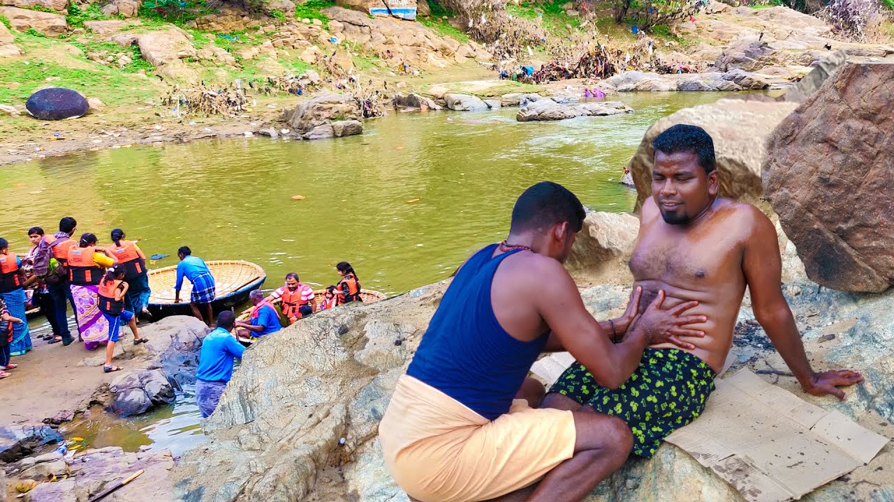 Indian body Oil Massage at Hogenakkal I ஒகேனக்கல் ஒரிஜினல் ஆயில் மசாஜ் -  YouTube