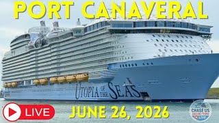 🔴 LIVE: Watching Cruise Ships Leaving Port Canaveral LIVE! (June 26, 2026)