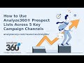 How to Use Analyze360® Prospect Lists Across 5 Key Campaign Channels