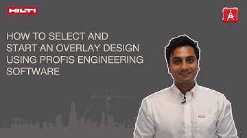 How to select and start an overlay design using PROFIS Engineering software