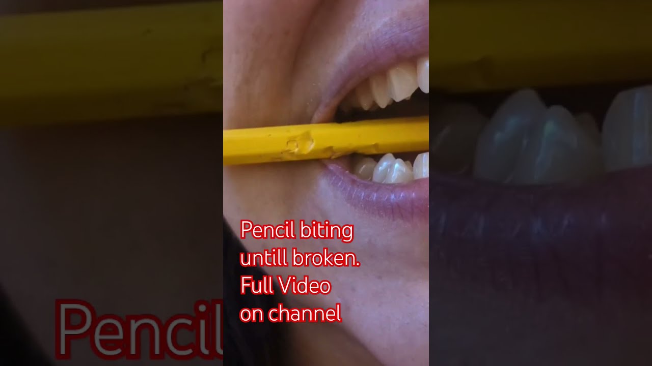 Pencil Biting And Chewing ASMR Destroy With My Mouth Satisfying Eatingshow