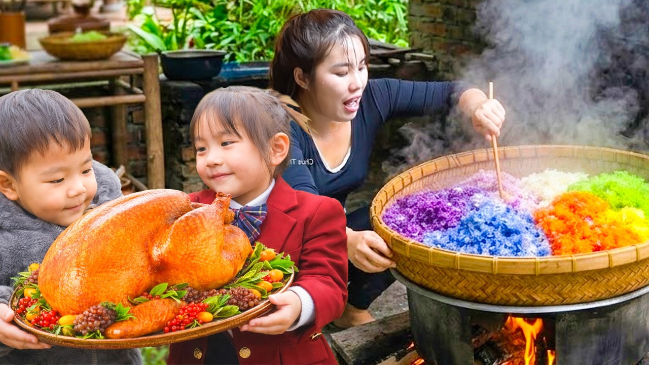 Masak Nasi Ketan Warna-Warni & Panggang Ayam Lezat Bersama Anak – Momen Keluarga Hangat