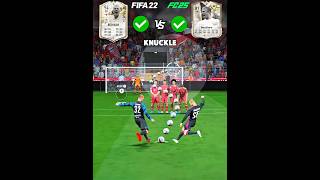 David Beckham, Ronaldinho &amp; Zidane Free Kick FIFA 22 vs FC 25 #freekickchallenge #shorts #eafc25