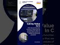 Call By Value In C Language - #clangauge #cprogramming web designing #shortsvideo #course