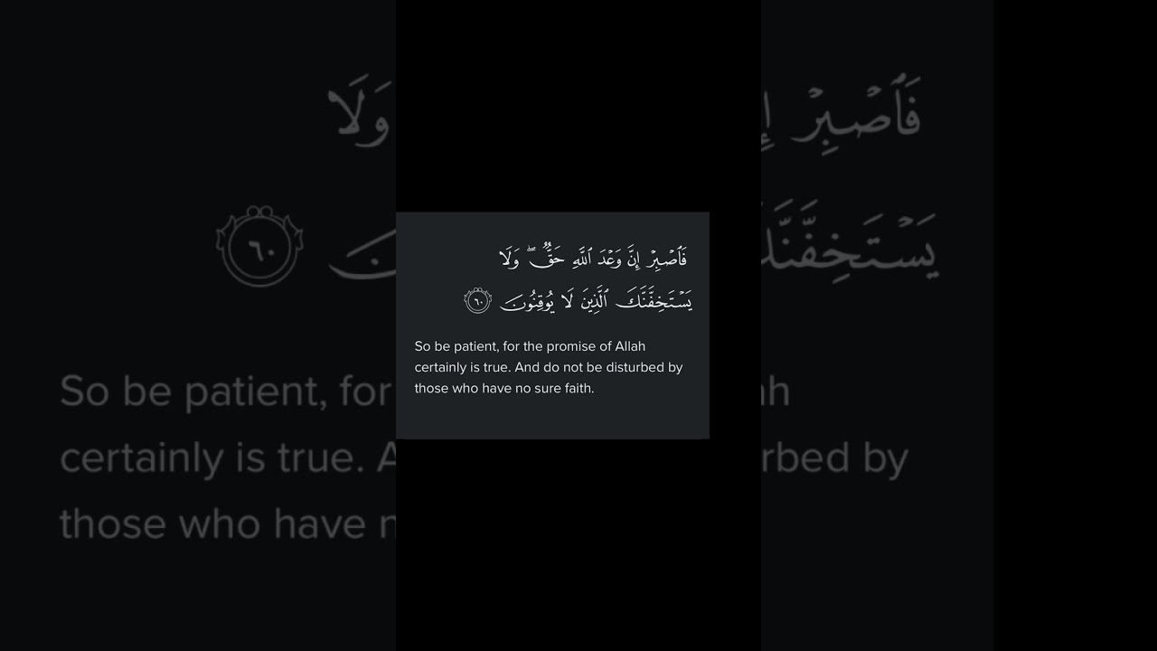 Surah Ar Rum Ayat 60 Shorts Fatihseferagic Quran