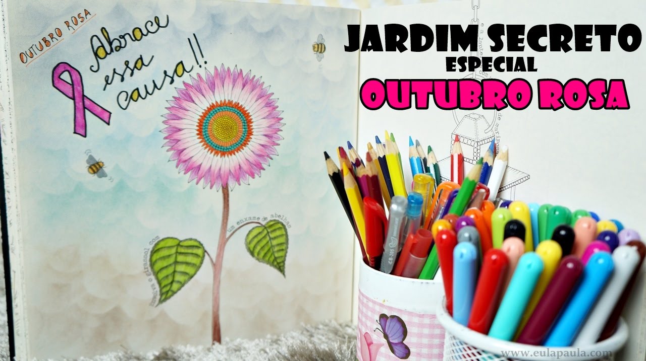 Colorindo O Jardim Secreto Especial Outubro Rosa