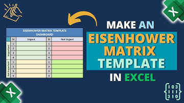 How to Make an Eisenhower Matrix Template in Excel