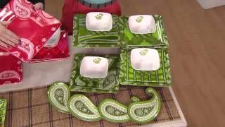 Paisley Party 16-pc Outdoor Dinnerware Set by MarkCharles with Jennifer Coffey