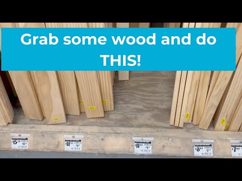 The latest DIY ceiling trend using Home Depot wood!