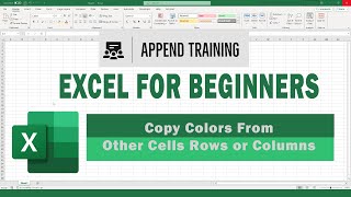 Copy Colors From Other Cells Rows or Columns in Microsoft Excel