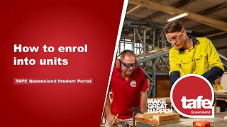 TAFE Queensland Student Portal | How to enrol into units