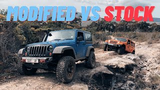 Lifted Rubicon on 35s vs Stock Sahara | A Jeeps Journey