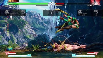 Cammy post super setup QCF+LK meaty s MP s HP! STREET FIGHTER V