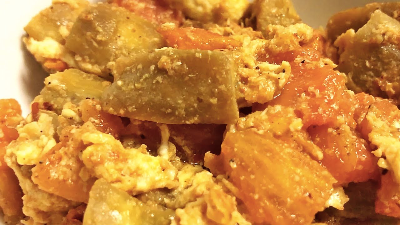 Easy Eggplant With Tomato and Egg Recipe YouTube