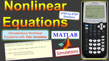 Solving Two Simultaneous Nonlinear Equations with TI-84 Emulator & MATLAB ✨👍