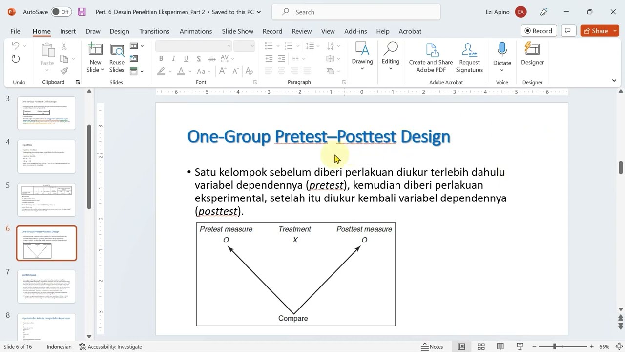 Desain Eksperimen One Group Pretest posttest Design Contoh Kasus Desain Eksperimen One Group Pretest posttest Design Contoh Kasus