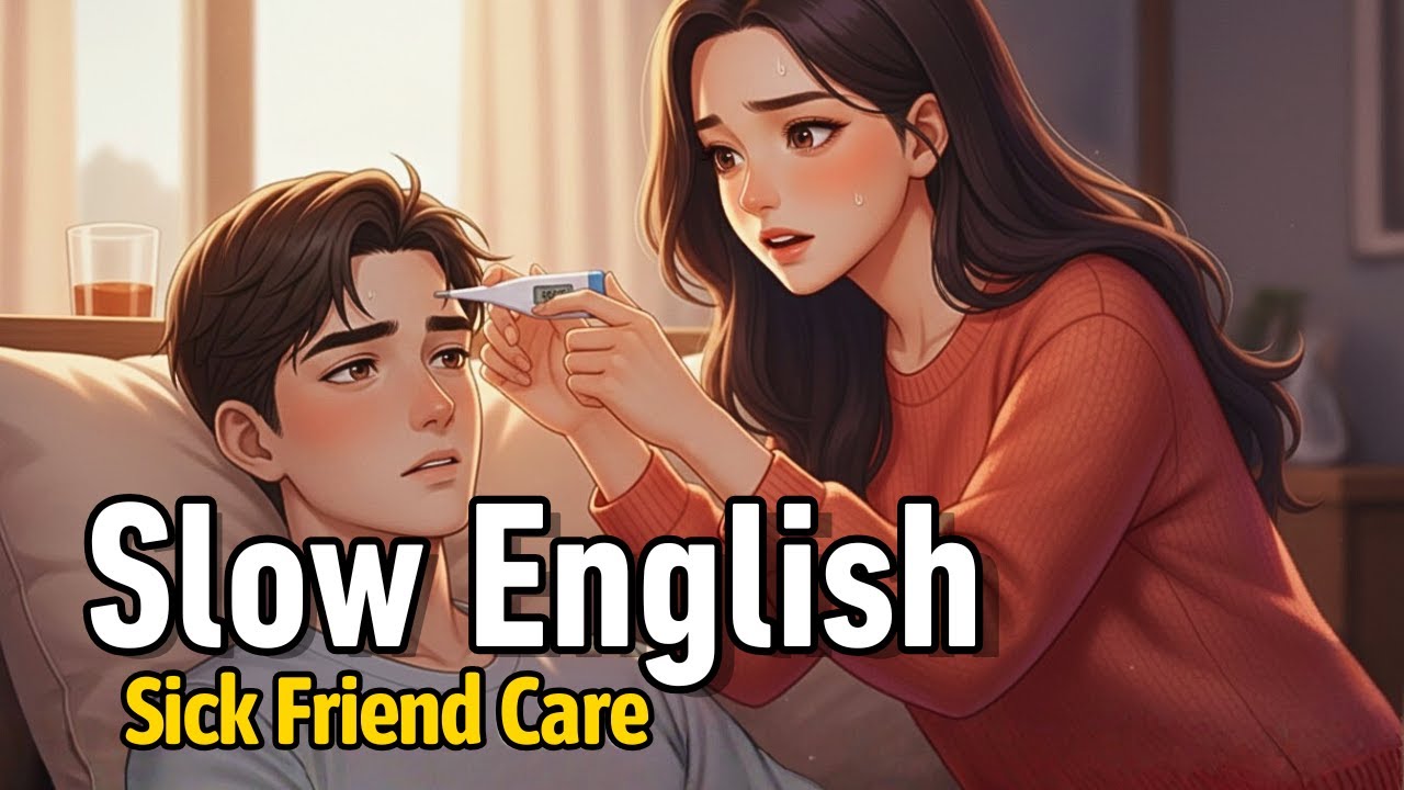 Simple English Conversations | Taking Care of a Sick Friend (A1–A2)