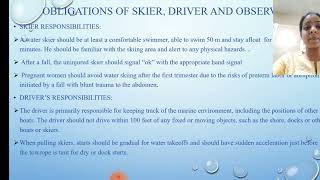 Safety, Injury and prevention-water skiing by Dr Kirti | Physiotherapy|RPIIT