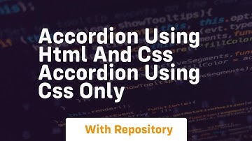 Accordion using html and css accordion using css only