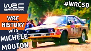 WRC History : Michèle Mouton remembers 1980's rallying with Group B rally cars and 6 day events.