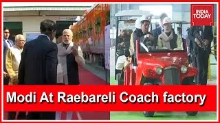PM Modi In Gandhi Bastion : Inspects Modern Rail Coach Factory In Raebareli screenshot 4