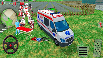 Ambulance Robot Car Transform #28 - Doctor Hero Flying Robot Rescue - Android GamePlay