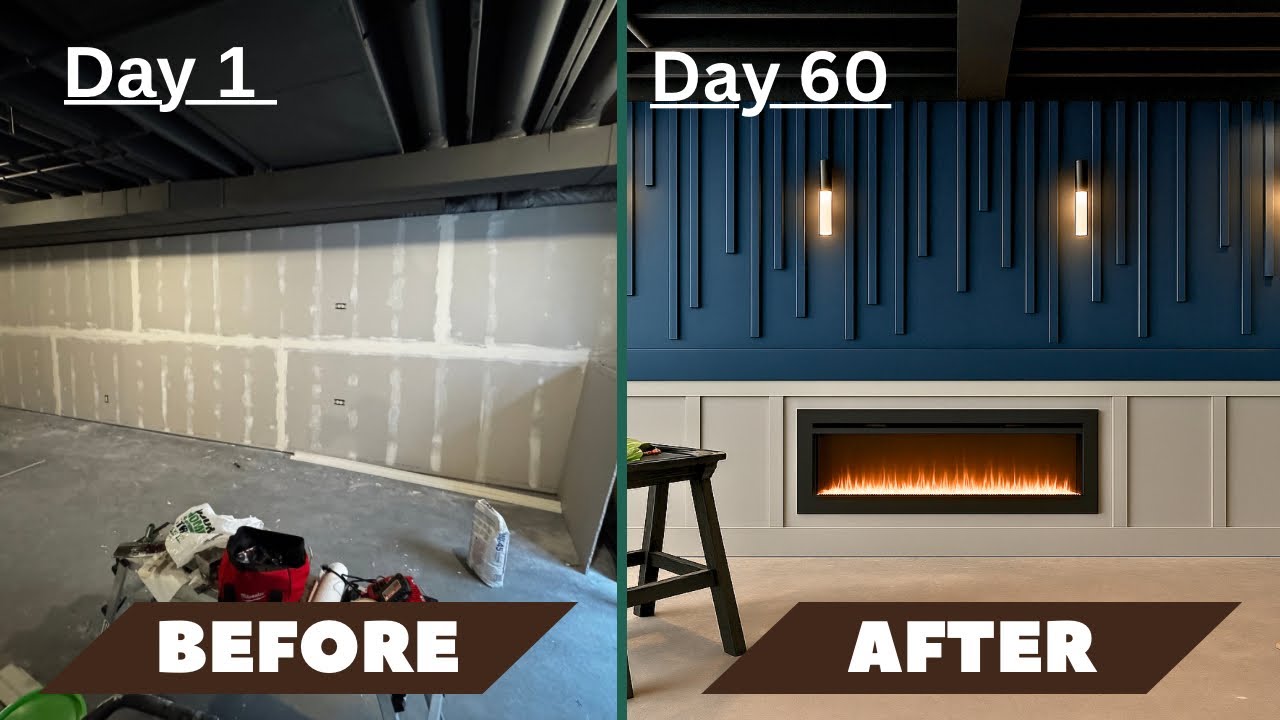 Basement Remodel Part 2 | Framing, Drywall, Mudding & Bar Build - YouTube
