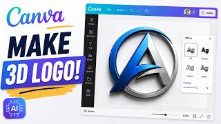 How To Make 3D Logo Design Free in Canva and Ai | Canva Logo Design Tutorial screenshot 4