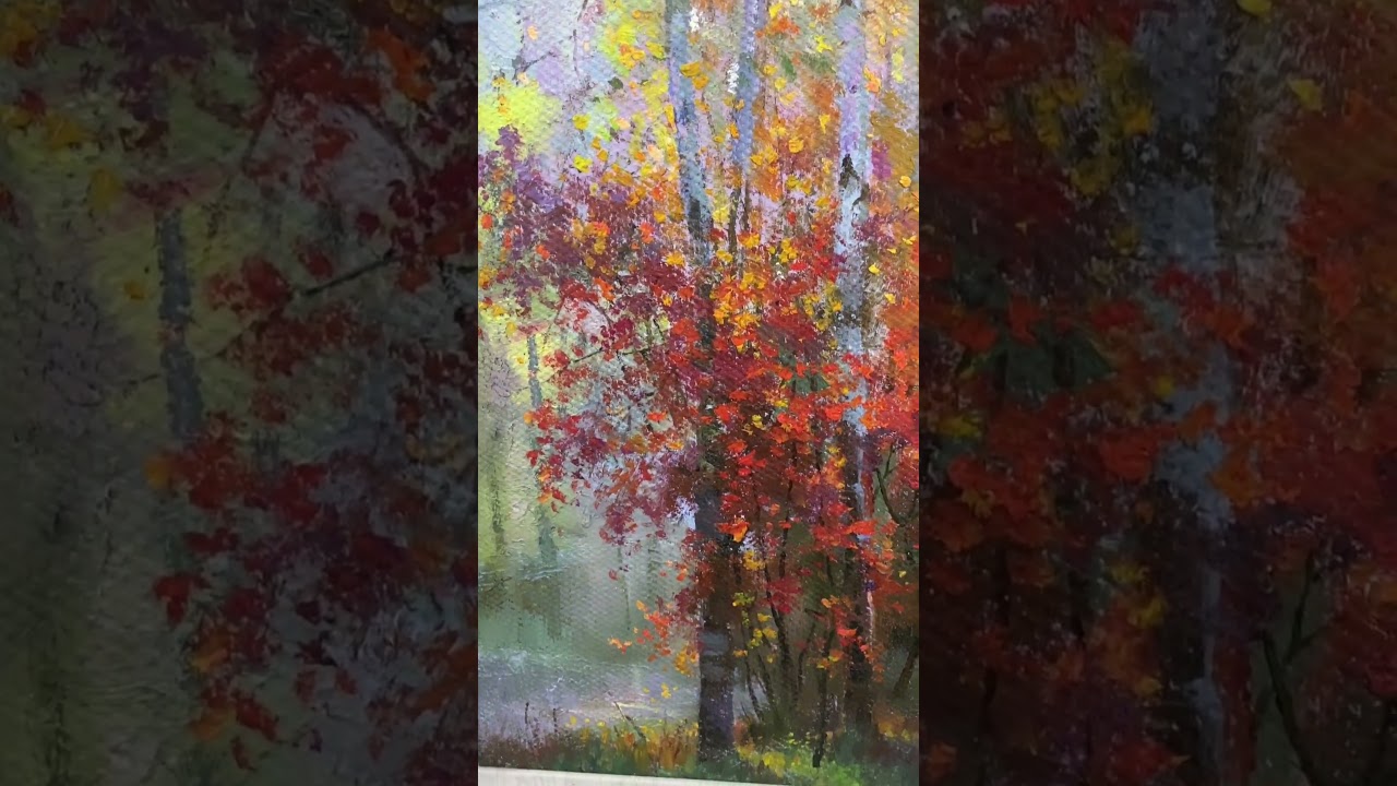 Autumn Birch Forest | Colorful & Relaxing Nature Scenery #oilpainting #painting #art