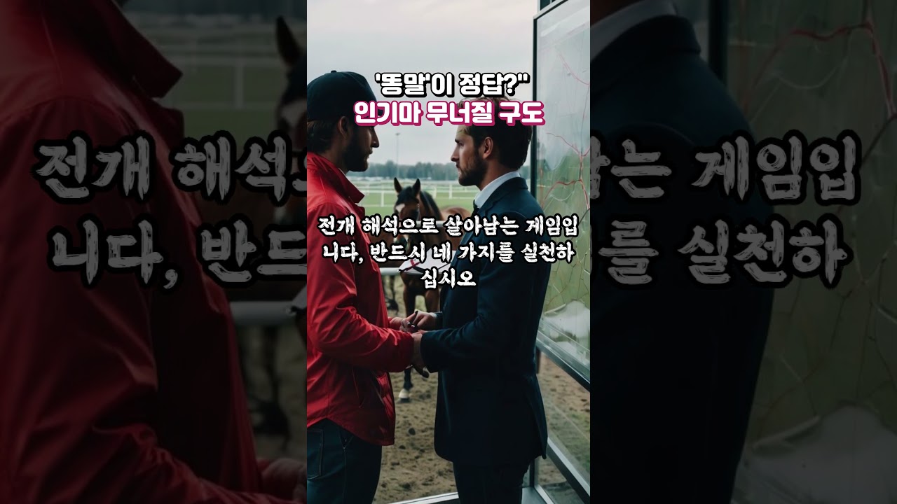 경마는 "똥말'이 정답? 인기마가 무너질 구도!