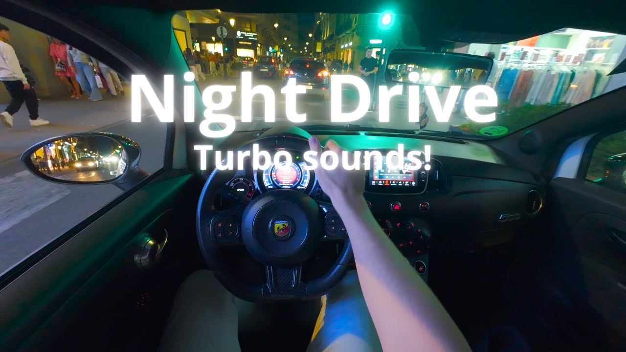 POV: Night drive with the abarth 595 Pista | 4K immersive 