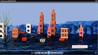 Blender Fluid Simulation - City Flood Tidal Wave - Take 2