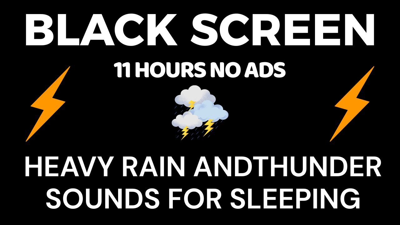 Heavy Rain and Thunder Sounds for Sleep | Relaxing Rain for Insomnia and Relaxation