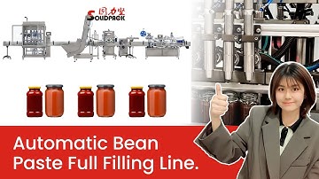 Solidpack -- Automatic filling line for bean paste with filling, capping, labeling machine