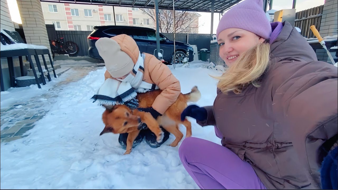 ВЛОГ Едем покупать Алисе новую куртку в СПОРТМАСТЕР ! Пришлось купить ЛОПАТУ чтобы почистить двор ! 