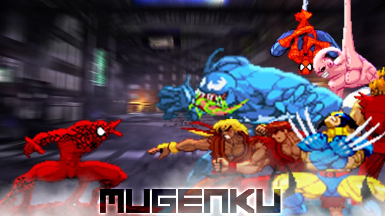 Spiderman but Carnage? New Threat! The Spider-Carnage! vs Ryu Ken Akuma Wolverine Venom & Buu! MUGEN
