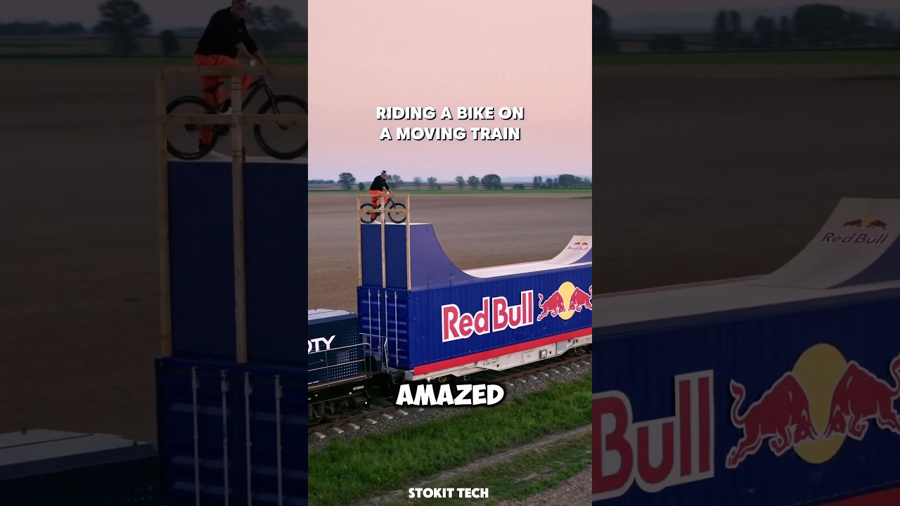 Mind Blowing Bicycle Stunts on a Moving Train (